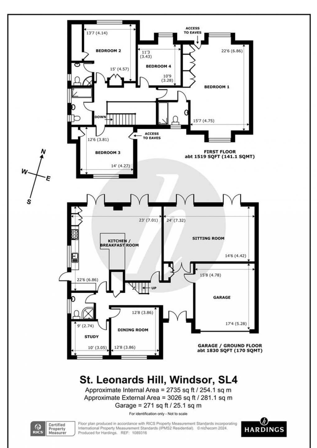 Floorplan for St. Leonards Hill, Windsor