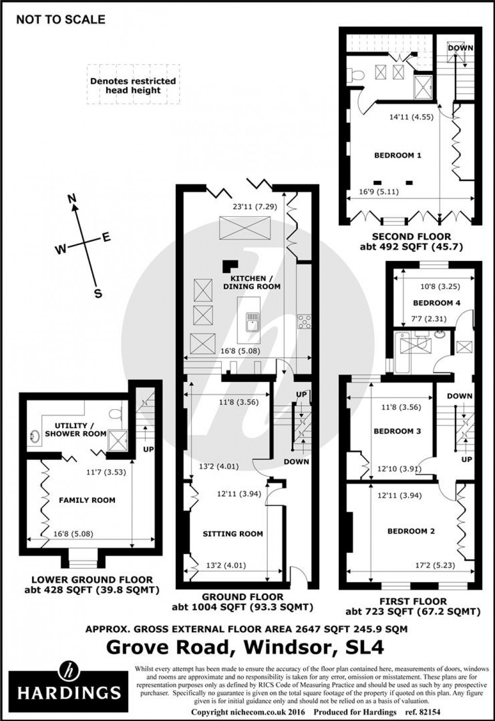 Floorplan for Grove Road, Windsor, Berkshire