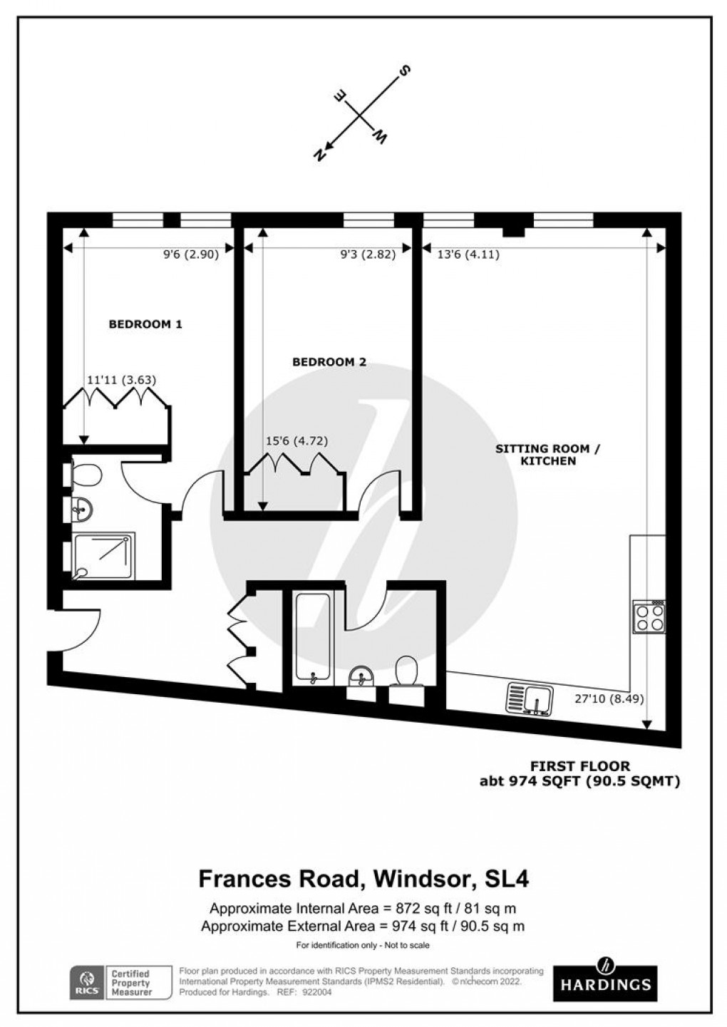 Floorplan for Frances Road, Windsor