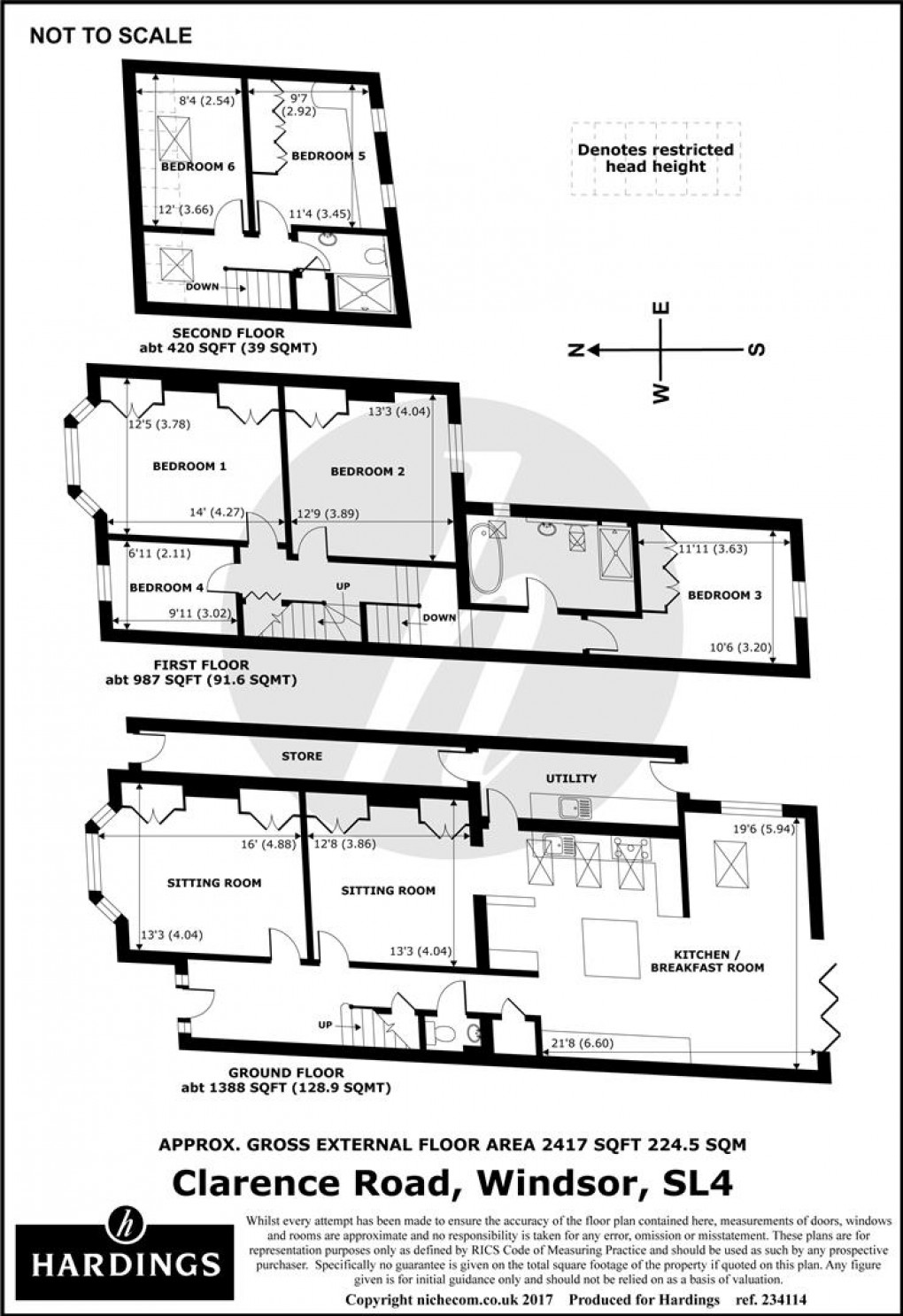 Floorplan for Clarence Road, Windsor