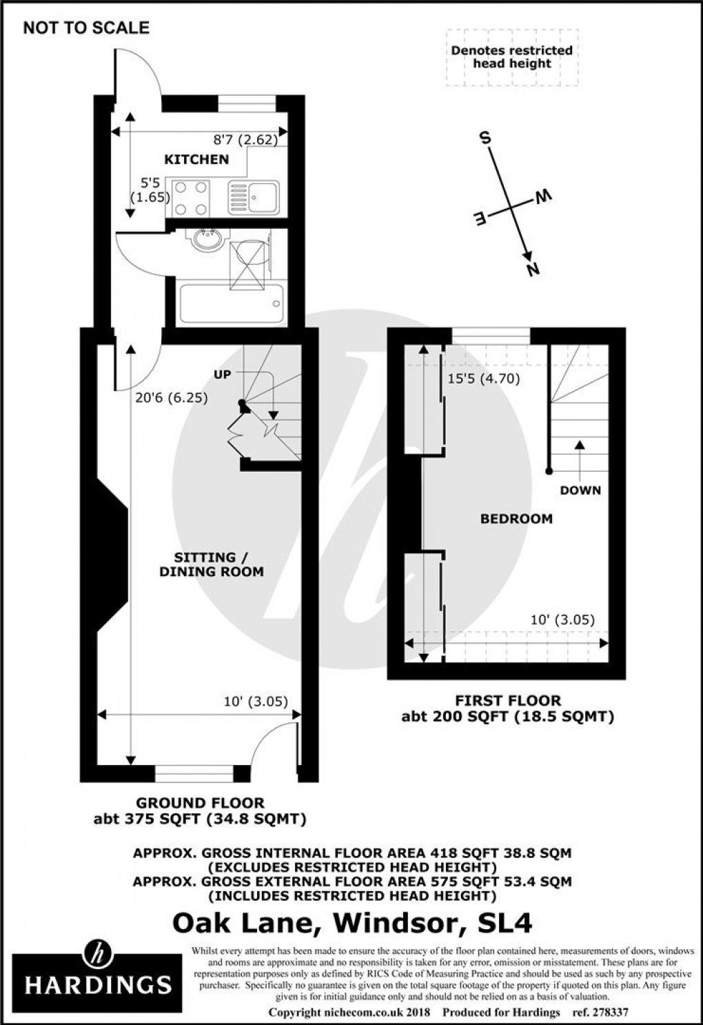 Floorplan for Oak Lane, Windsor