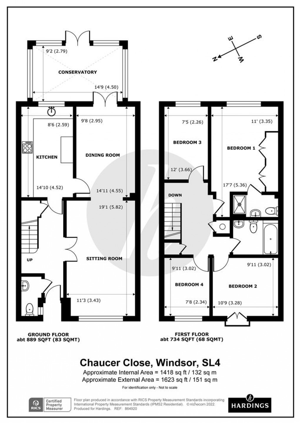 Floorplan for Chaucer Close, Windsor