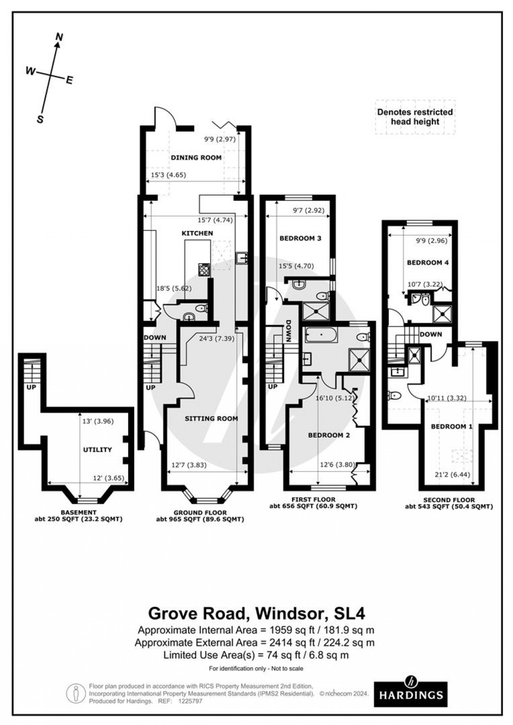 Floorplan for Grove Road, Windsor