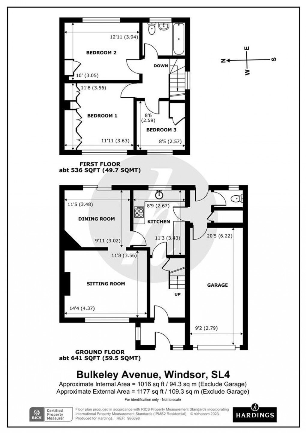 Floorplan for Bulkeley Avenue, Windsor, SL4