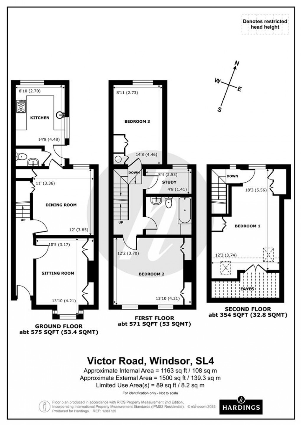 Floorplan for Victor Road, Windsor