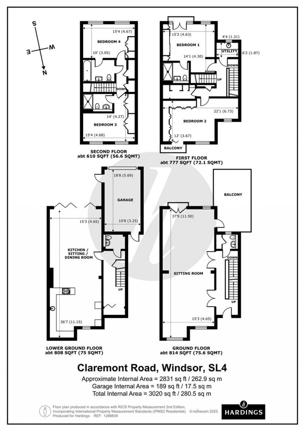 Floorplan for Claremont Road, Windsor