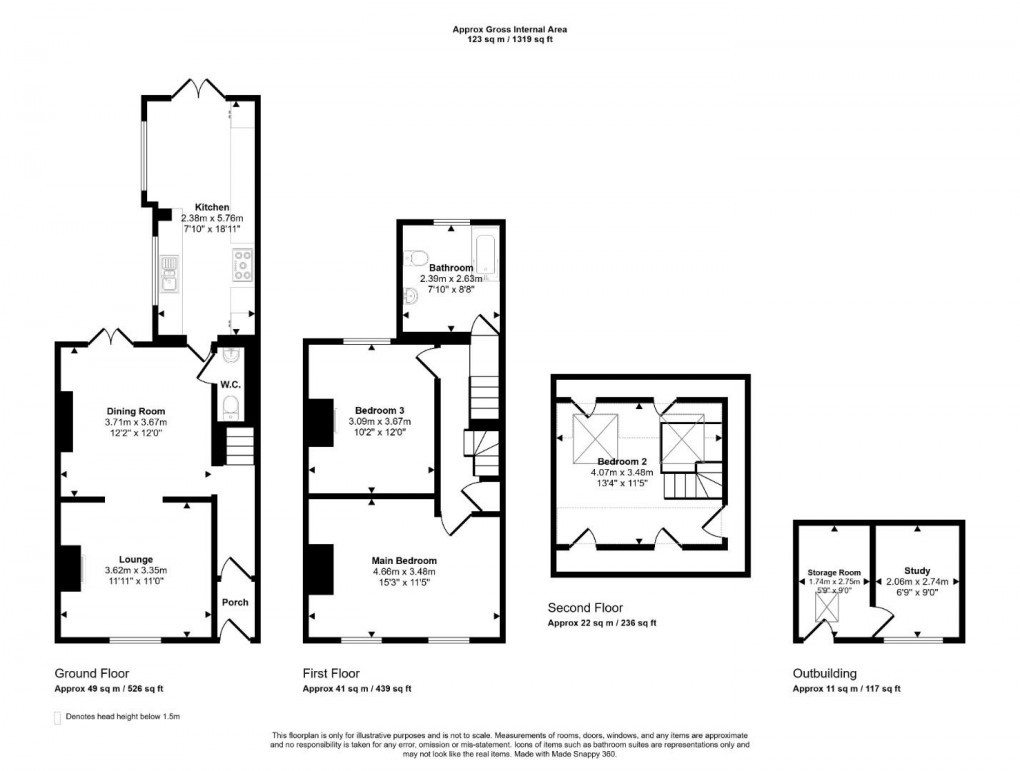 Floorplan for Albert Street, Windsor, SL4
