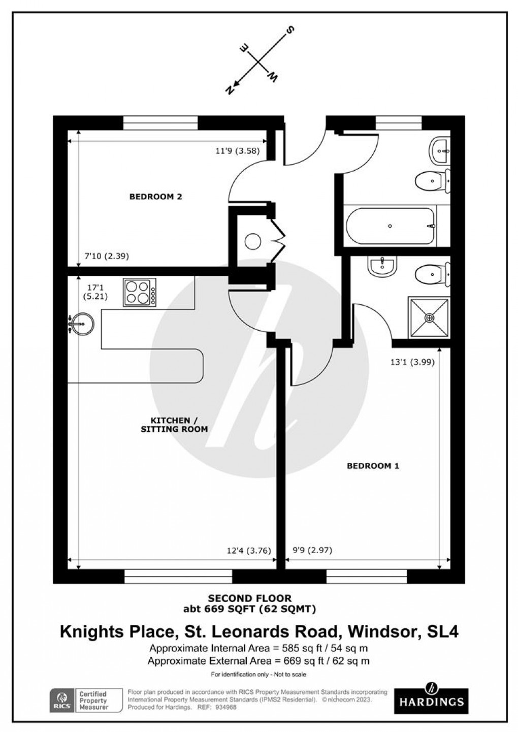 Floorplan for Knights Place, Windsor