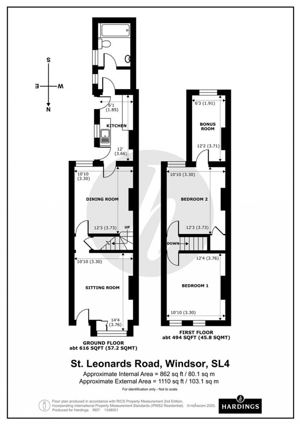 Floorplan for St Leonards Road, Windsor