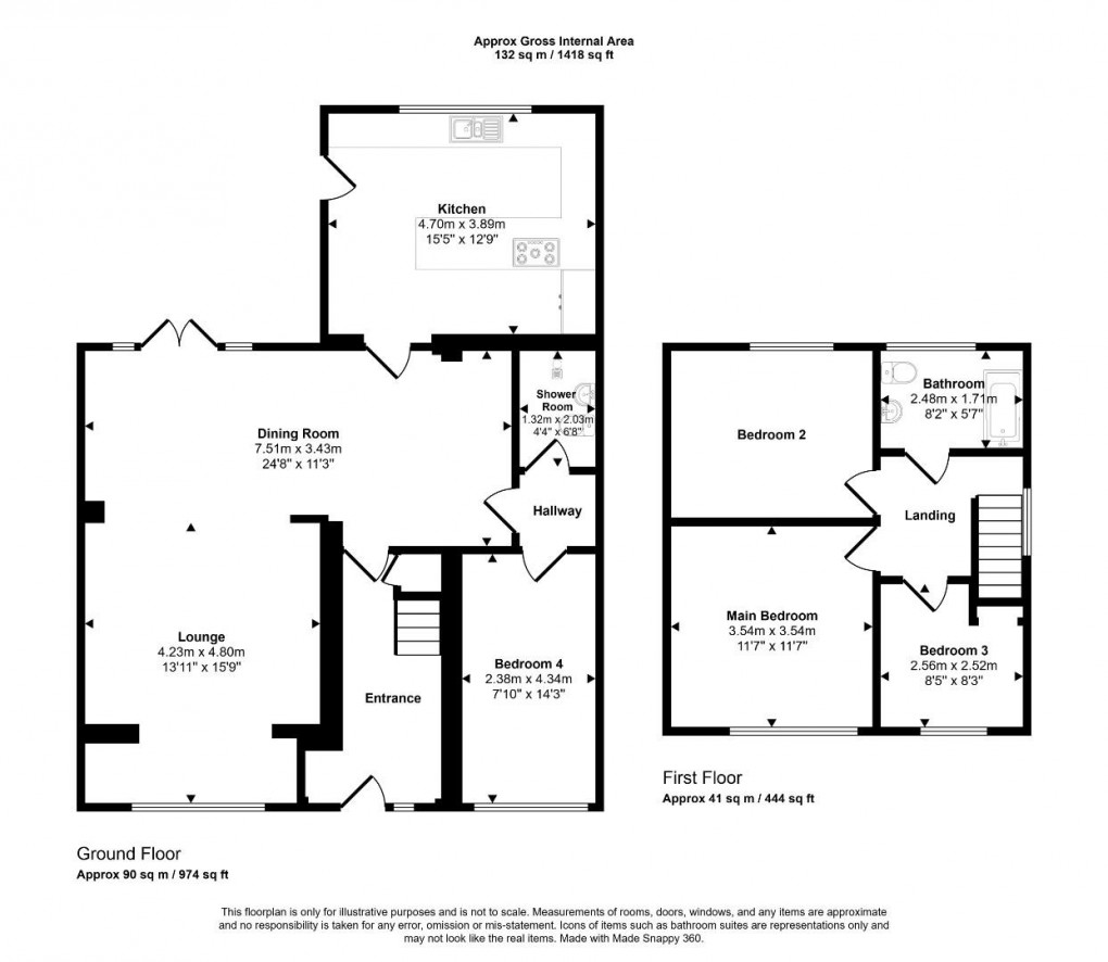 Floorplan for Hanover Way, Windsor, SL4
