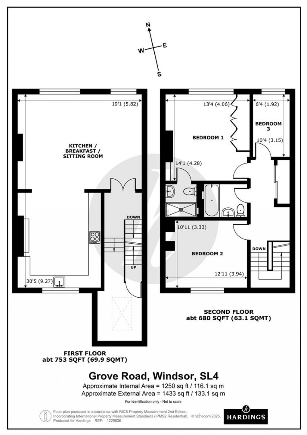 Floorplan for Grove Road, Windsor, SL4