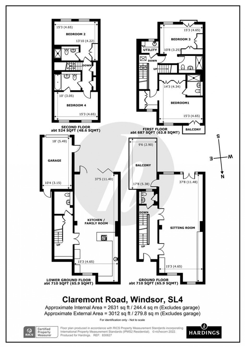 Floorplan for Claremont Road, Windsor, SL4