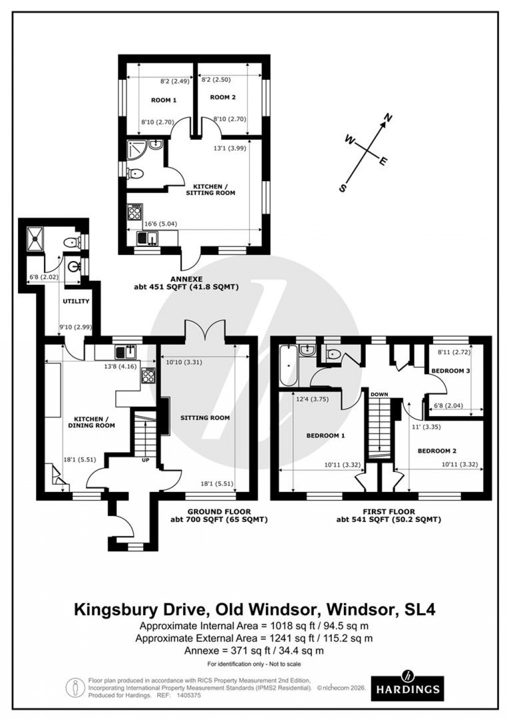Floorplan for Kingsbury Drive, Old Windsor, Windsor