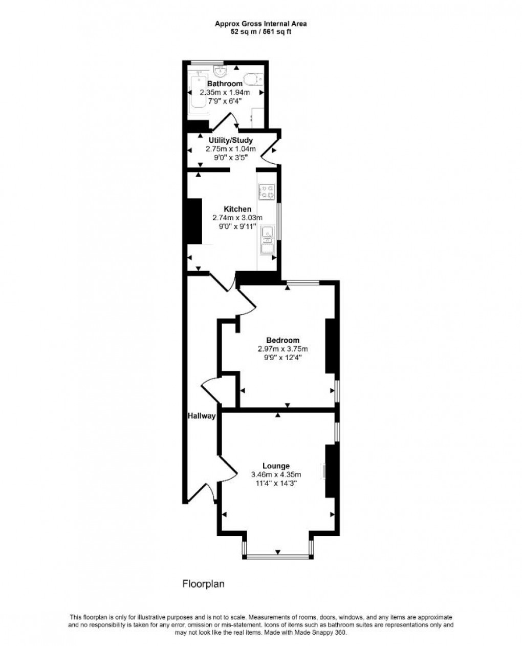 Floorplan for Bolton Road, Windsor, SL4