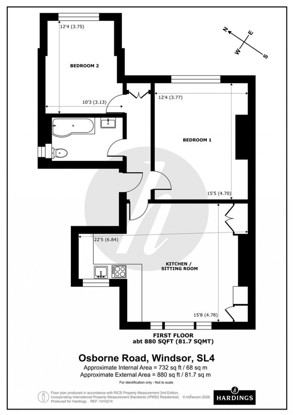 Floorplan for Osborne Road, Windsor