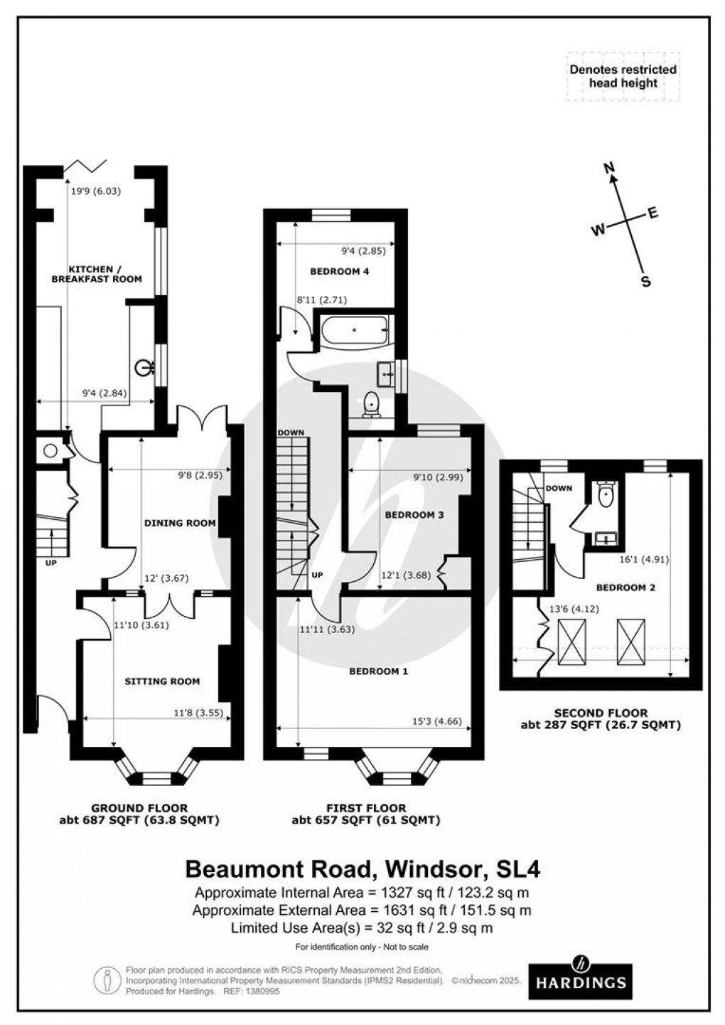 Floorplan for Beaumont Road, Windsor, Berkshire