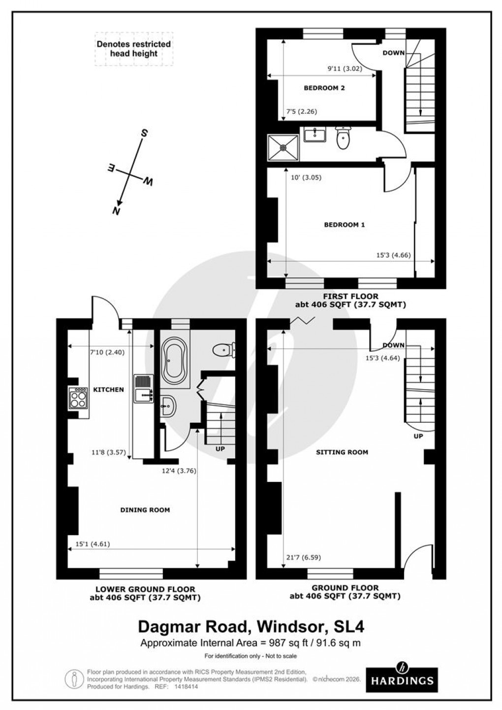 Floorplan for Dagmar Road, Windsor