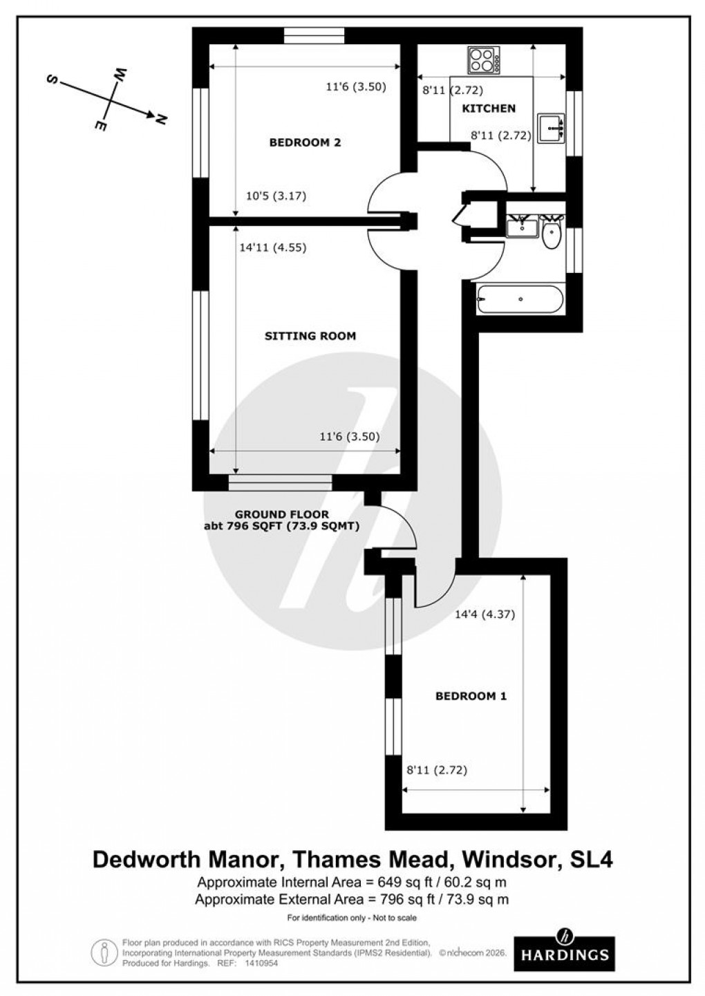 Floorplan for Thames Mead, Windsor