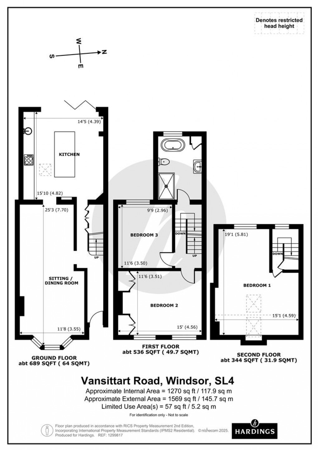 Floorplan for Vansittart Road, Windsor, Berkshire