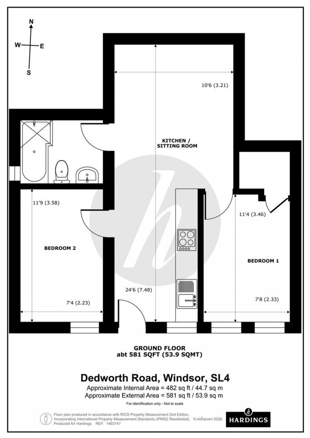 Floorplan for Dedworth Road, Windsor