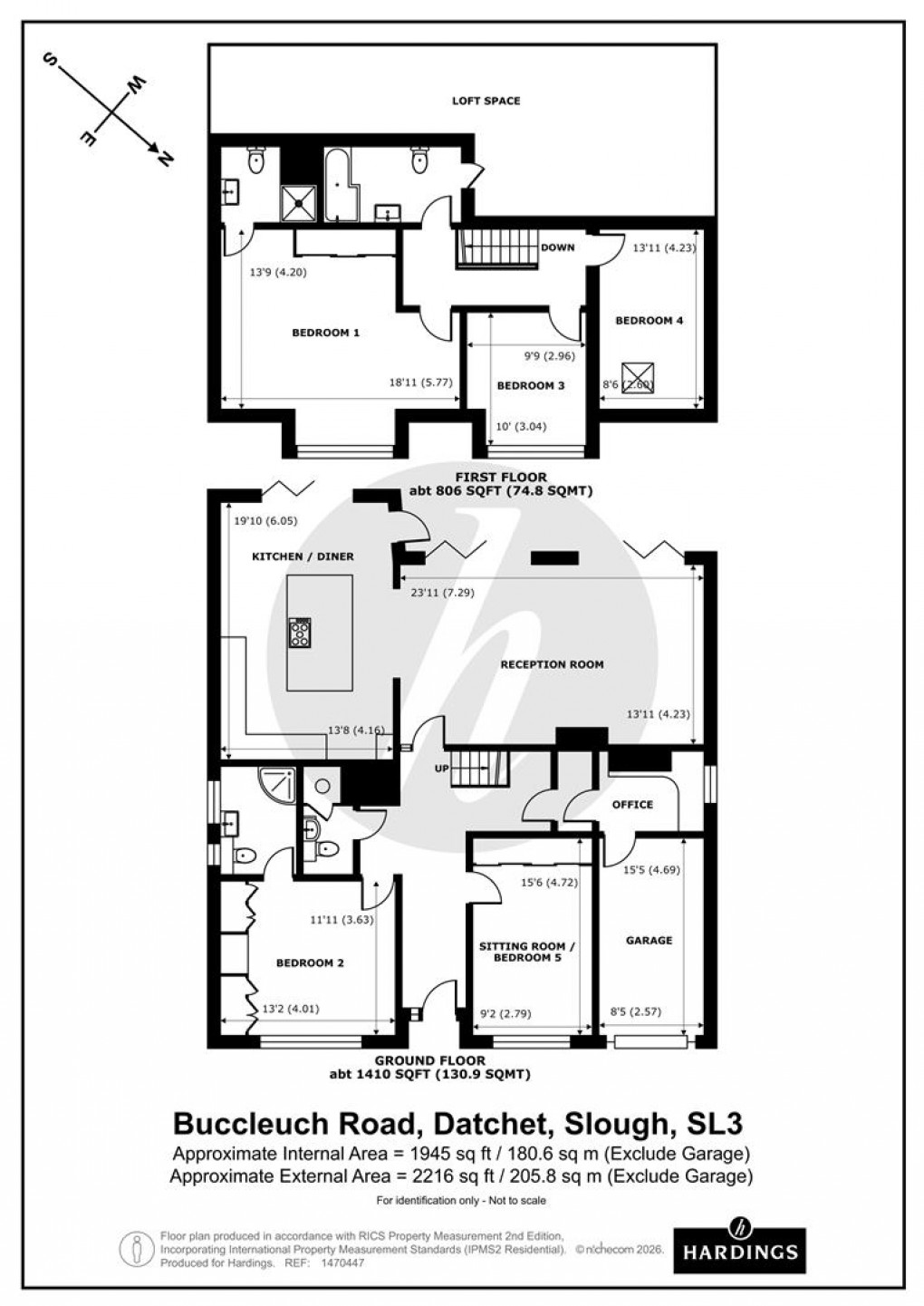 Floorplan for Buccleuch Road, Datchet