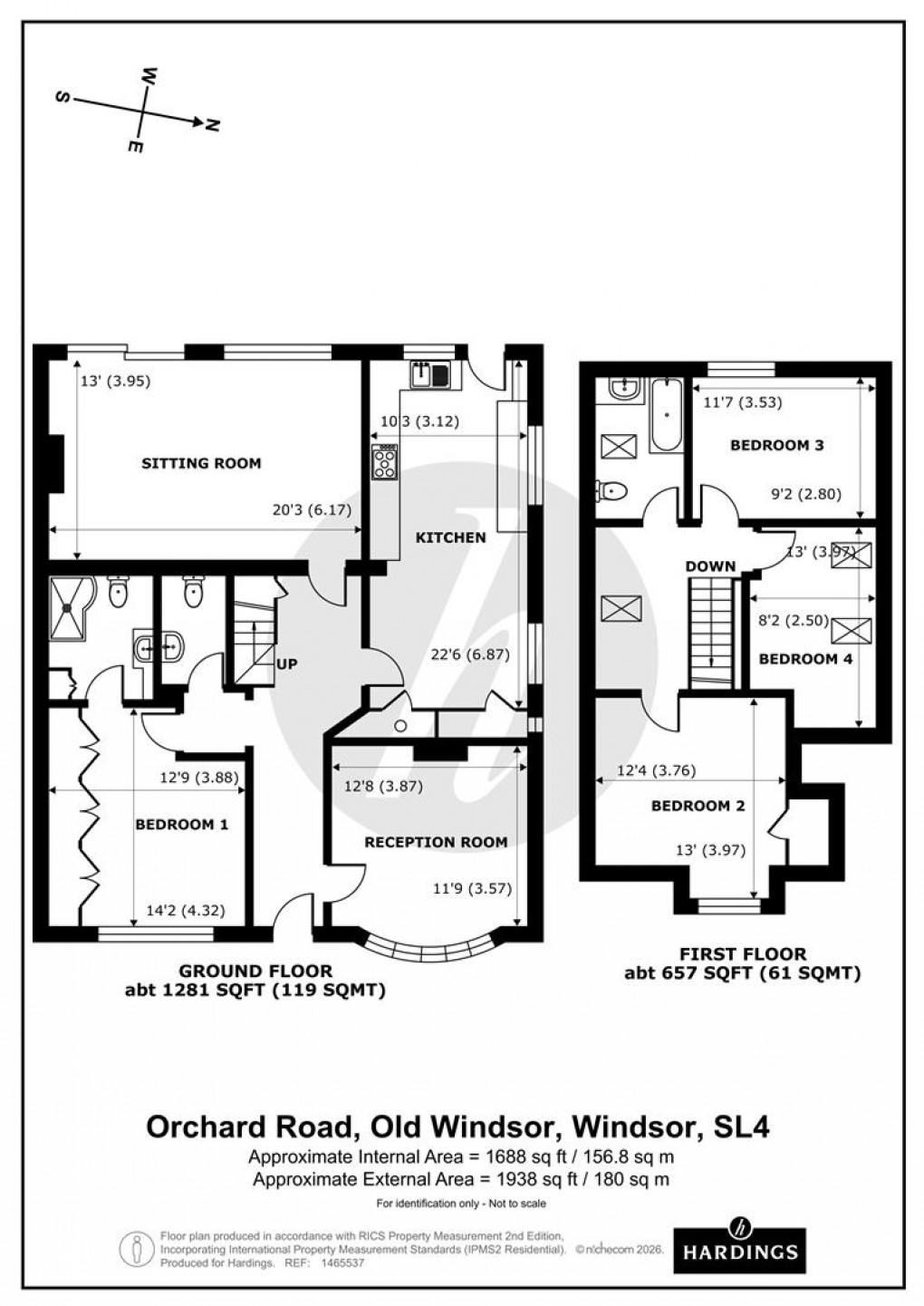 Floorplan for Orchard Road, Old Windsor