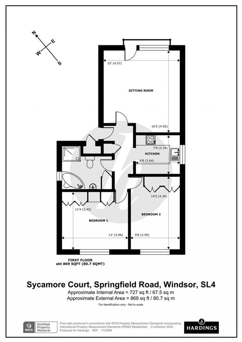 Floorplan for Springfield Road, Windsor